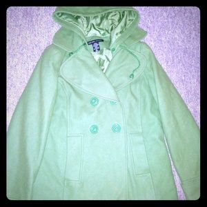 Womens olive gren pea coat